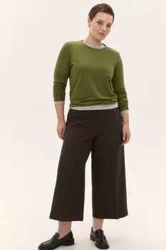 Брюки-кюлоты костюмные с ремнем