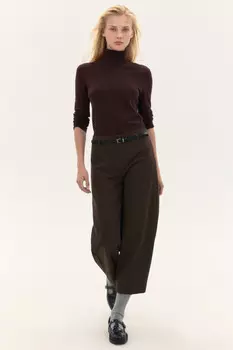 Брюки-кюлоты костюмные с ремнем