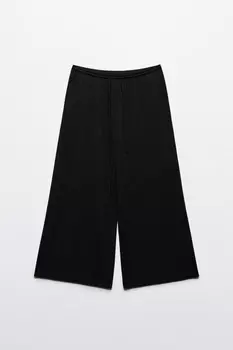 Брюки-кюлоты широкие с поясом-резинкой