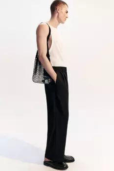 Брюки льняные с резинкой на поясе