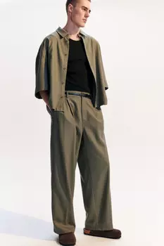 Брюки льняные с резинкой на поясе