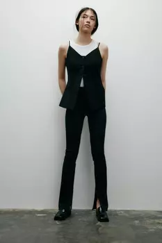 Брюки облегающие с разрезами