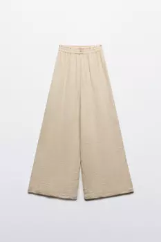Брюки-палаццо из хлопкового муслина