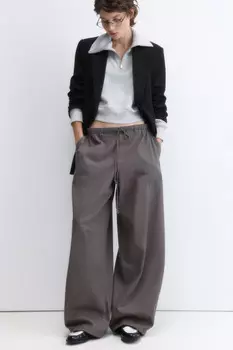 Брюки-парашюты твиловые с низкой посадкой