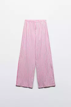 Брюки пижамные хлопковые в полоску