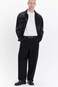 Брюки прямые из хлопкового текстиля