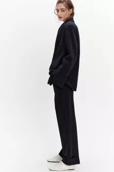 Брюки прямые костюмные в полоску