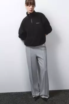 Брюки прямые текстильные со стрелками