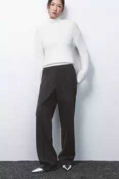 Брюки прямые текстильные со стрелками