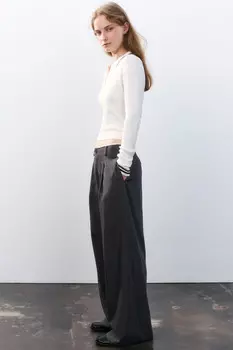 Брюки с имитацией второго слоя