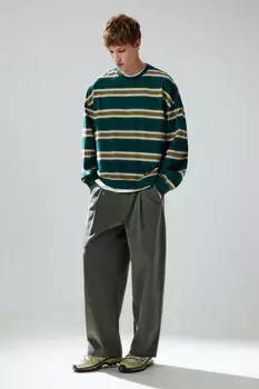 Брюки широкие из хлопкового текстиля