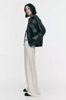 Брюки широкие из плиссированной ткани