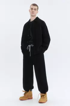 Брюки широкие из вельветовой ткани