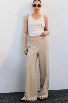 Брюки широкие костюмные со стрелками