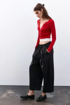 Брюки широкие на завязках