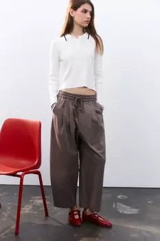 Брюки широкие на завязках