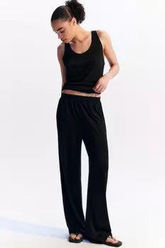 Брюки широкие пляжные из вискозы