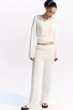 Брюки широкие пляжные из вискозы