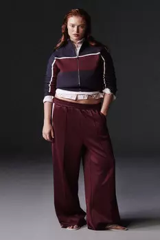 Брюки широкие с лампасами