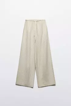 Брюки широкие с поясом на завязках