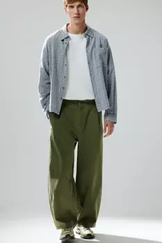 Брюки широкие со вшитым ремешком