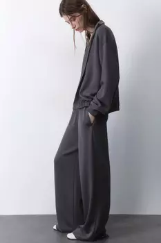 Брюки широкие спортивные из трикотажа