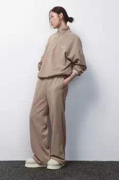 Брюки широкие теплые из флиса