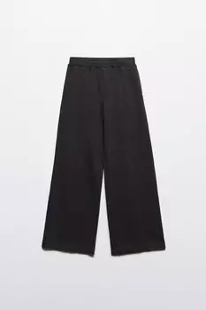 Брюки широкие трикотажные из футера