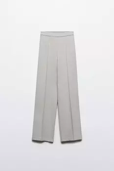 Брюки широкие трикотажные с высокой посадкой