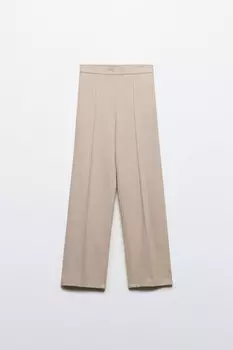 Брюки широкие трикотажные с высокой посадкой