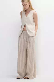 Брюки широкие в полоску