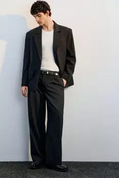 Брюки широкие в полоску