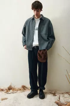 Брюки широкие вельветовые