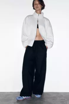 Брюки широкие с поясом на завязках