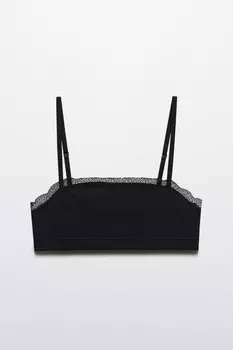 Бюстгальтер-топ бесшовный с кружевом