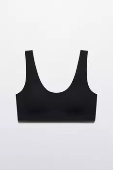 Бюстгальтер-бра в рубчик на широких бретелях