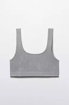 Бюстгальтер-топ бесшовный в рубчик