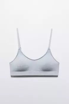 Бюстгальтер-топ бесшовный в рубчик