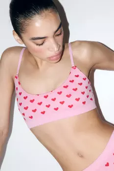 Бюстгальтер-топ бесшовный в сердечко