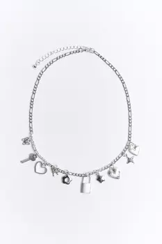 Цепочка на шею с россыпью подвесок