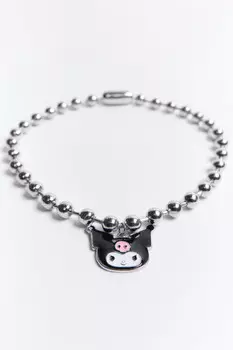 Цепочка на шею серебристая с подвеской