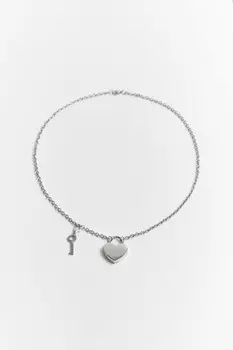 Цепочка с подвеской-ключиком и замочком