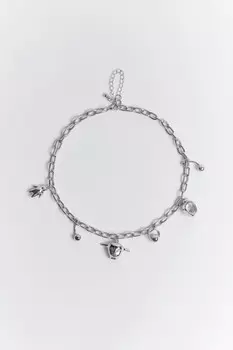 Цепочка серебристая с подвесками