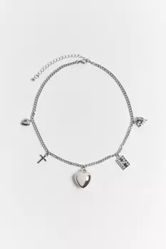 Цепочка серебристая с подвесками