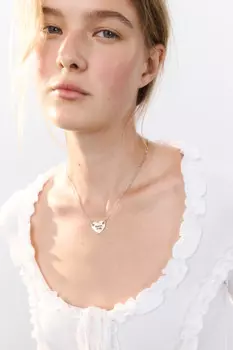 Цепочка серебристая с подвеской