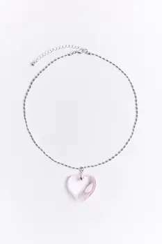 Цепочка серебристая с подвеской-сердцем