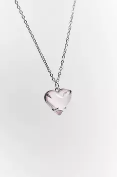Цепочка серебристая с сердечком
