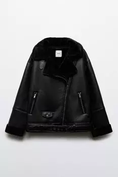 Дубленка короткая с меховой отделкой