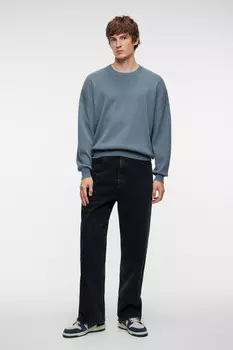 Джемпер хлопковый однотонный тонкой вязки