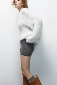 Джемпер крупной вязки с пайетками